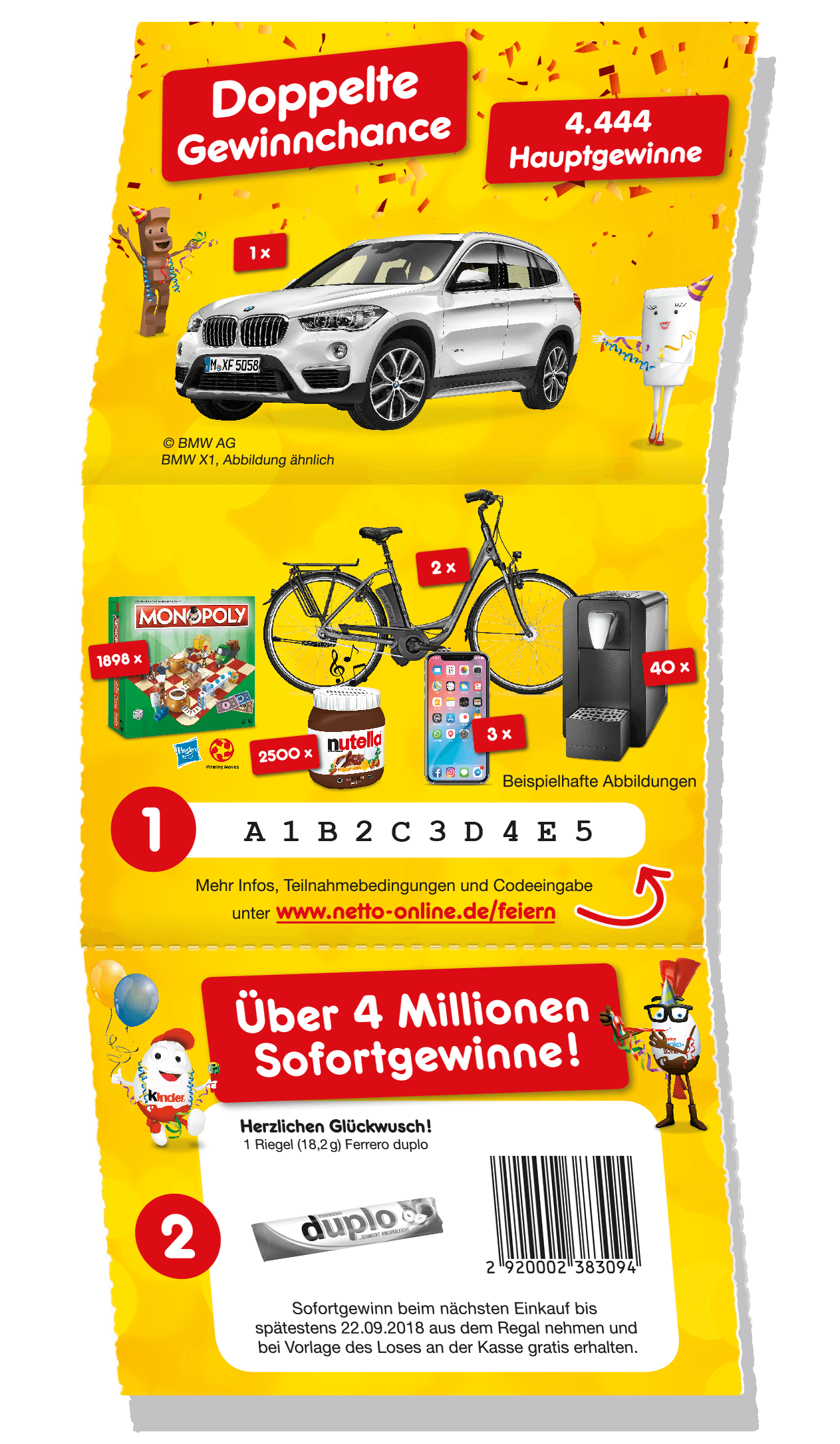 Aufgeklapptes Netto Los